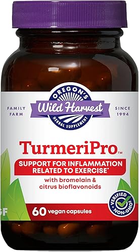 Oregon's Wild Harvest Cápsulas TurmeriPro, suplementos herbales sin OMG, 60 unidades