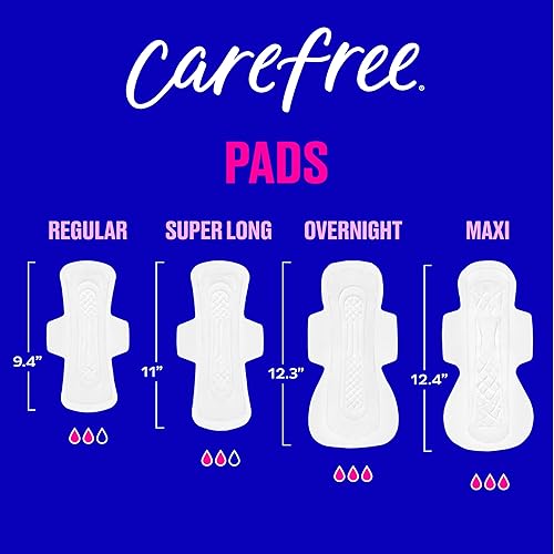 Miniatura 6 de Carefree Almohadillas ultra finas para mujer, almohadillas regulares con alas, 28 unidades  Carefree Pads, cuidado femenino, almohadillas de período