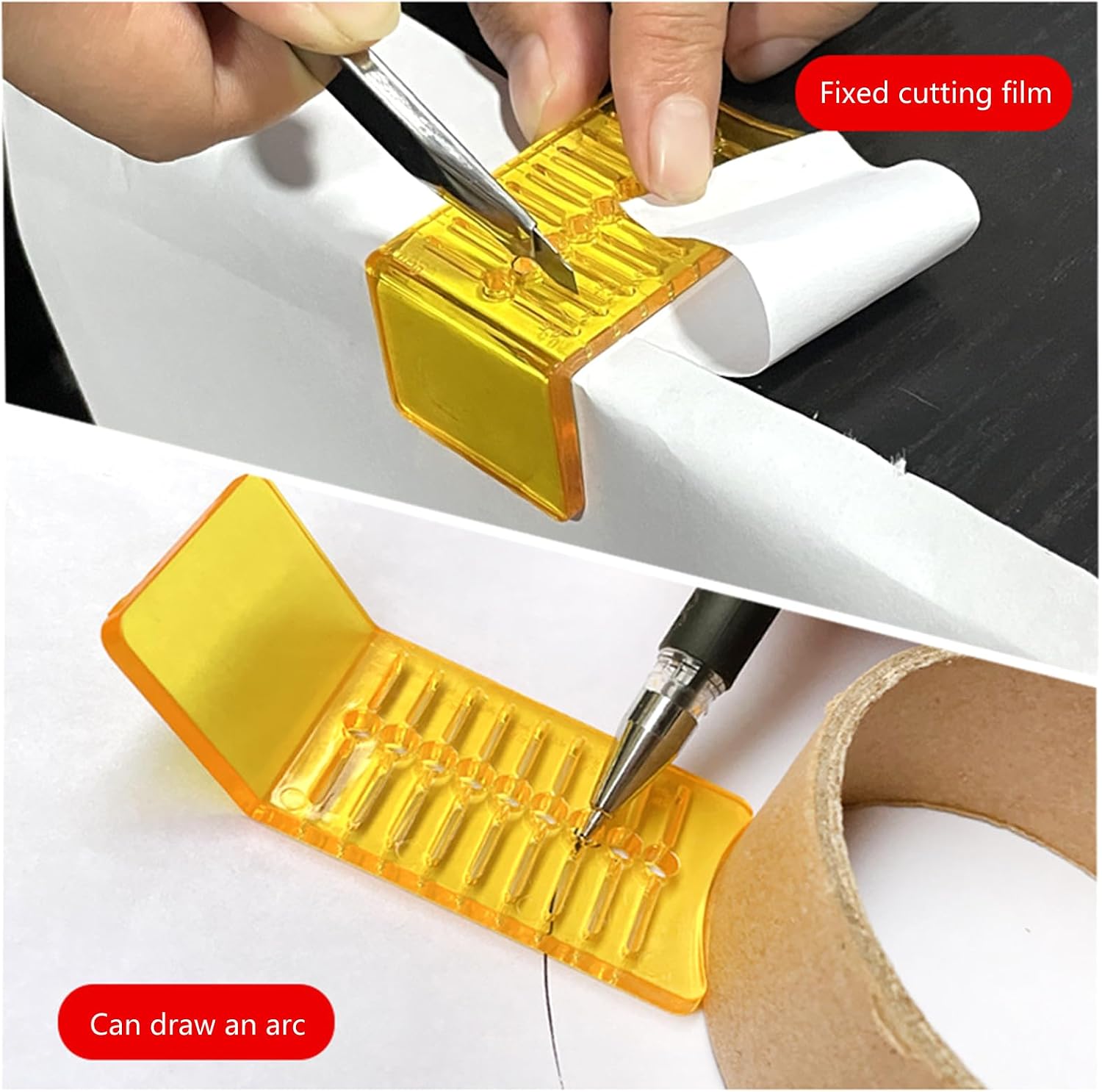 Automotive Glass Body Film Installation Squeegee Measuring Tool with Comfort Handle for Professional Accurate Placement Film Applicator
