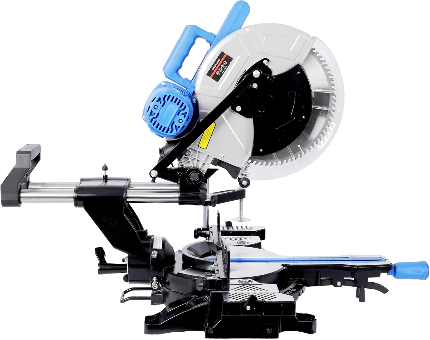12-Inch Dual Bevel Sliding Miter Saw with Laser Guide – 80T Blade, 0-45° Bevel, 15Amp Miter Saw with Extension Table, 4.2x13in Cutting Capacity, ETL Certified