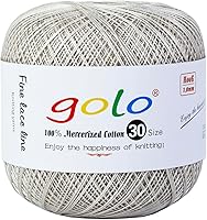Vista 119 de Golo - Hilo de ganchillo tamaño 30, hilo de colores para hacer encaje 310