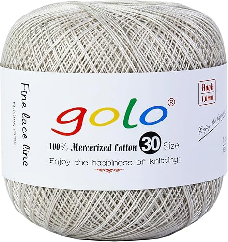 Miniatura 166 de golo Hilo de ganchillo para tejer a mano tamaño 30 hilo de tatuaje Hibiscus color-166 166-Hibiscu,oro 160,202 Azul Mar,203 Aguacate,206 verde,208