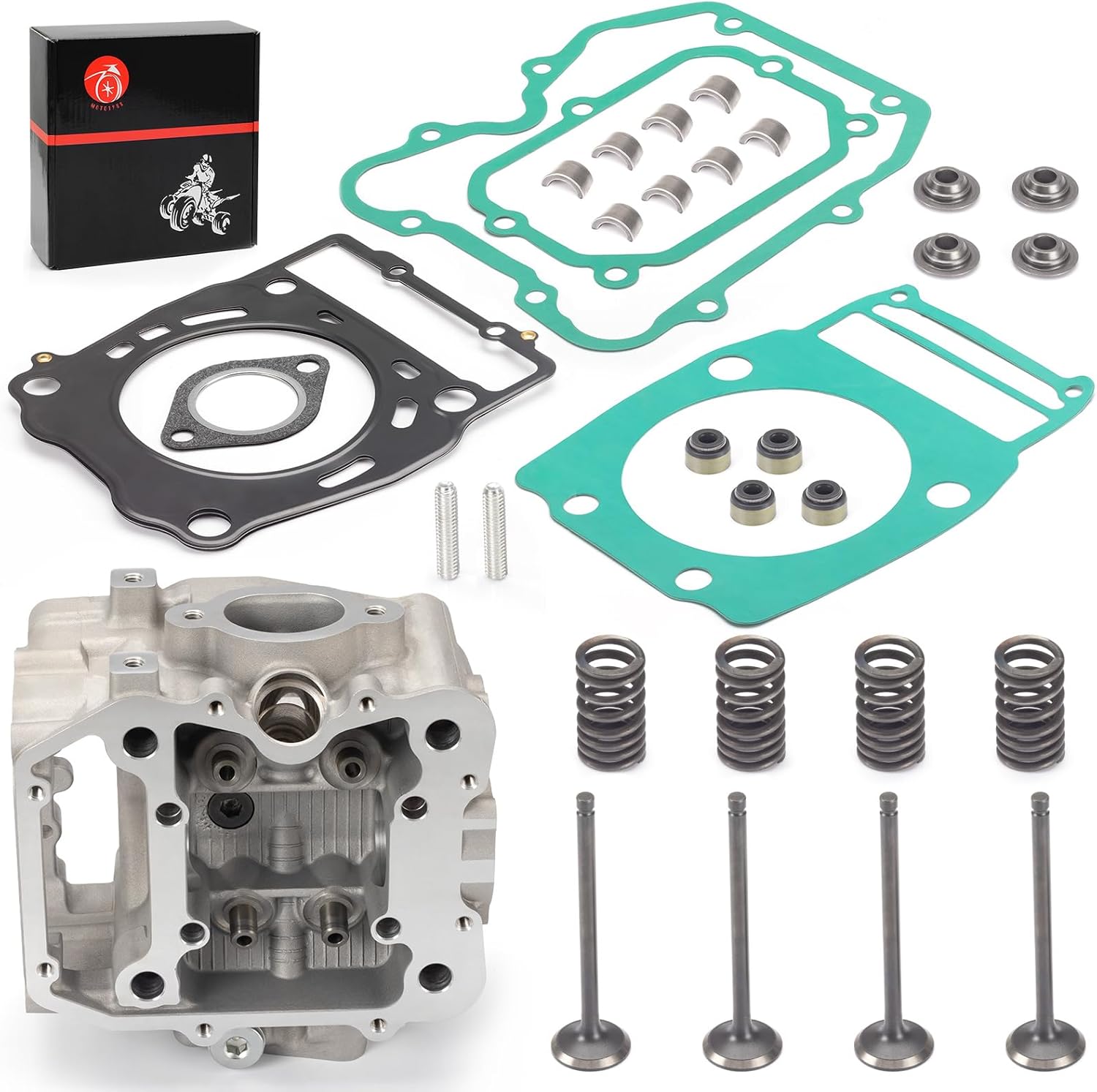Engine Cylinder Head & Valve Kit for Polaris Sportsman Magnum Scrambler Big Boss Ranger 400 425 500 1995-2014