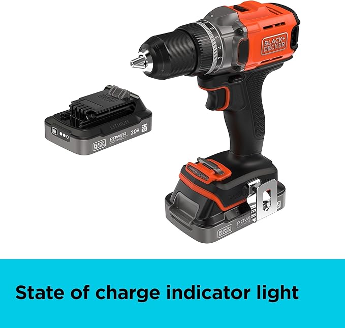 Taladro Atornillador Inalámbrico BLACK+DECKER 20V con Batería y Cargador miniatura 4