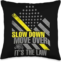Slow Down Move Over It's The Law Throw Pillow