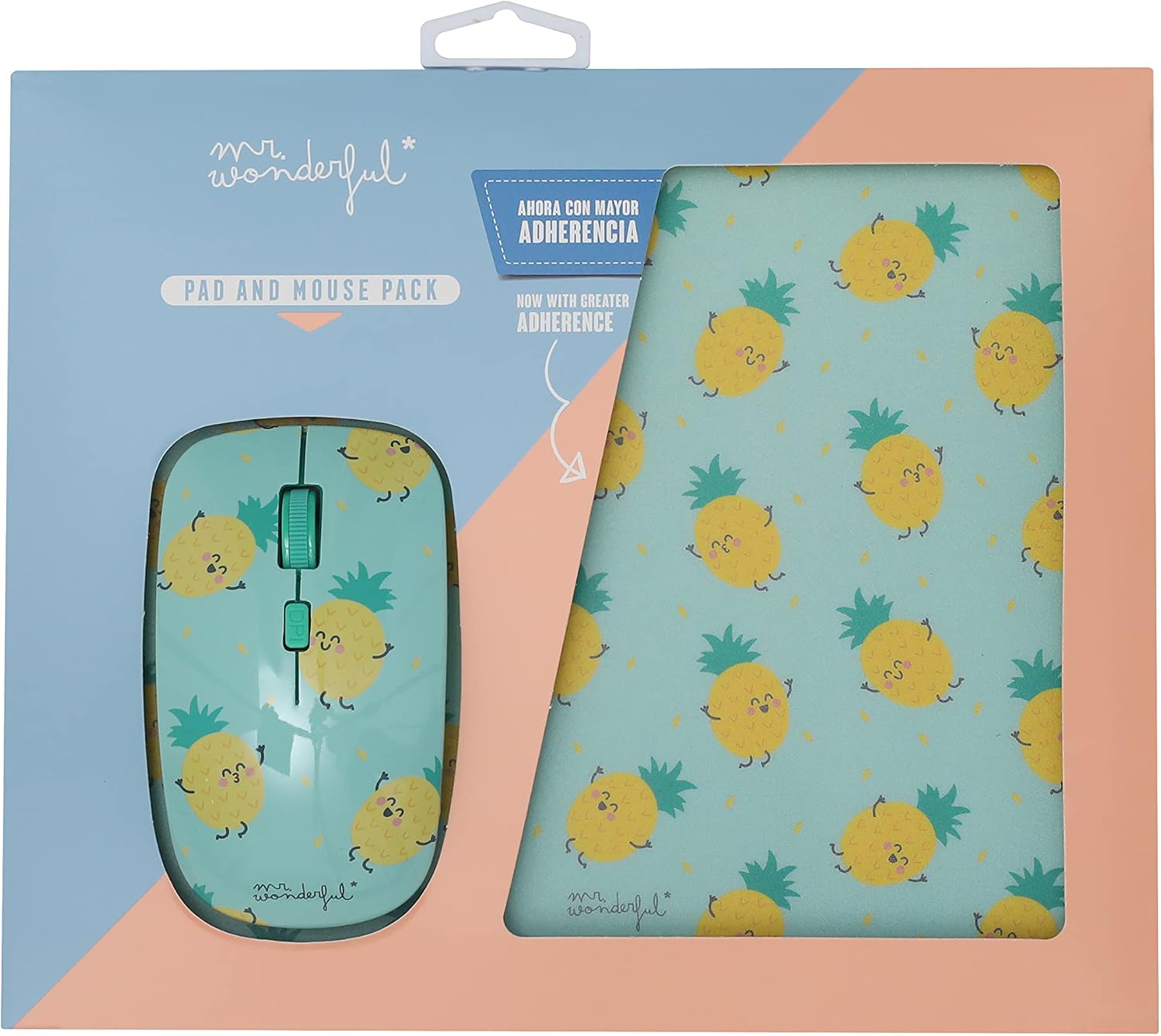 Wondee Mr Wonderful Pack of 2 in 1 Pineapple Mouse and Mat