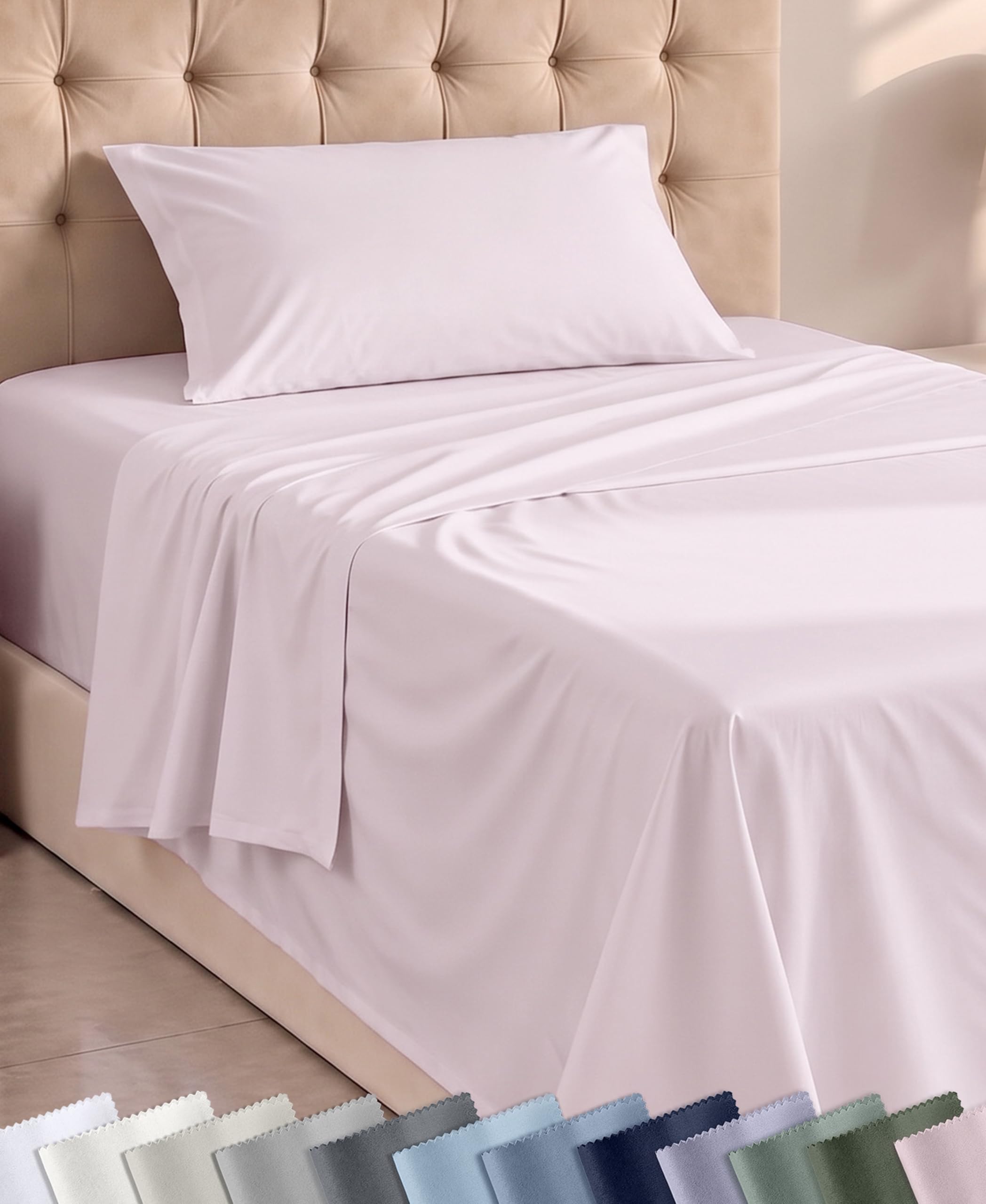 Soft 100% Cotton Extra Long Twin Sheets, 3 Pc Set, Pink