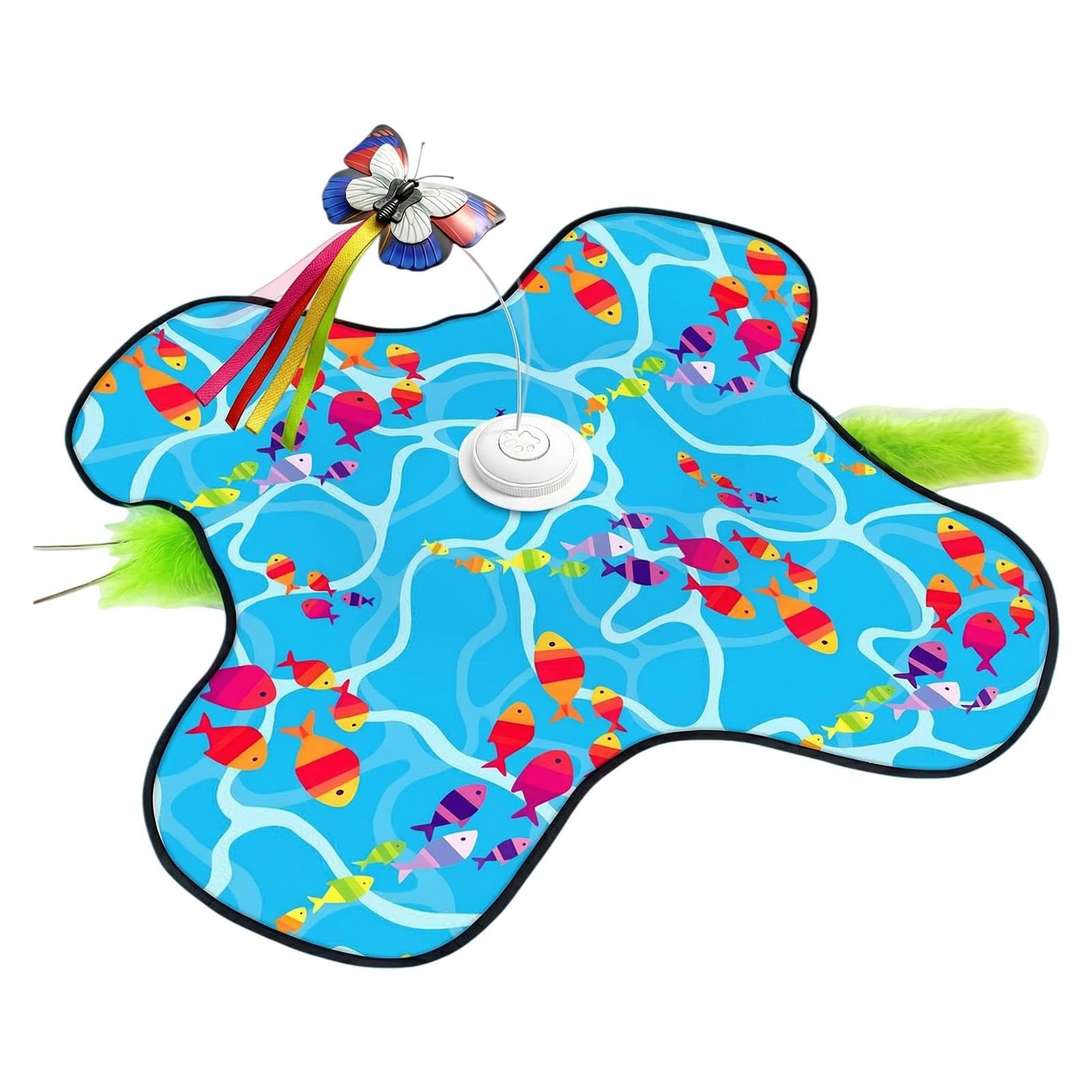 Jouet interactif chat rechargeable avec teasers cachés mobiles et papillon