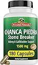 Peruvian Naturals Chanca Piedra Stone Breaker 180 Capsules - Kidney Stone Dissolver & Gallbladder - 1500mg per Serving - Chancapiedra Stonebreaker for Bladder Cleanse & Urinary Tract - Vegan, Non GMO