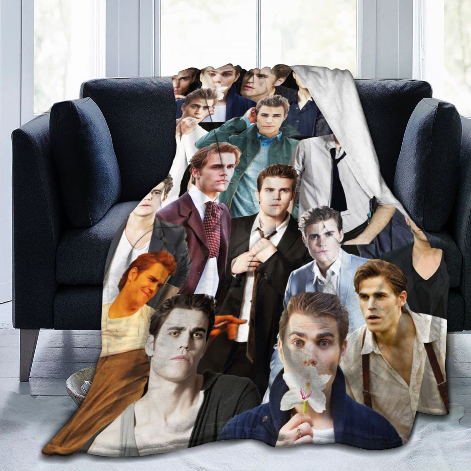 Blanket Paul wesley Soft and Comfortable Warm Fleece Blankets Gift for Home Sofa Office Bed car Decoration Camp Couch Cozy Plush Beach Throw Blankets