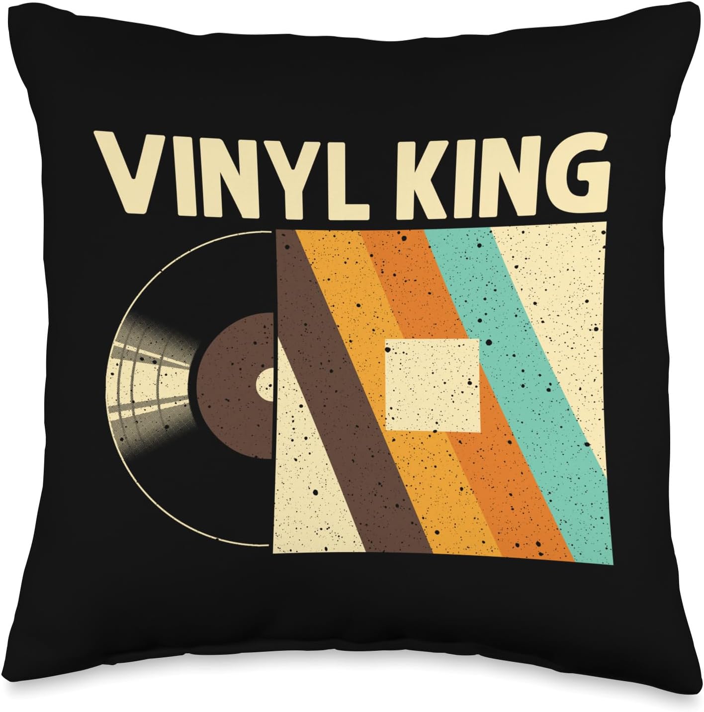 Cool Vinyl Design For Men Boys Turntable Vinyl Record Lover Throw Pillow
