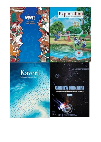 NCERT Class 9 Combo Pack 4 Books Set 2026-27 | Kaveri + Ganga + Exploration Science + Ganita Manjari Part 1 | English Medium