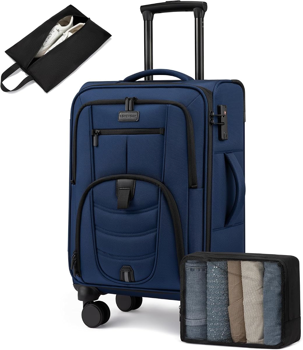 Equipaje facturado Softside de 24 pulgadas con cerradura TSA para viajes de negocios