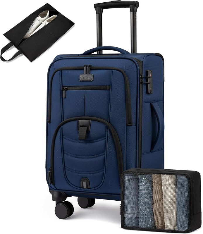 Equipaje facturado Softside de 24 pulgadas con cerradura TSA para viajes de negocios