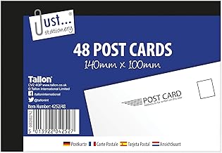 Tallon Just Stationery Post Card (Pack of 48), White-black, 140x100mm