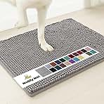 Muddy Mat® Shown on TV – Super Absorbent Microfiber Dog Door Mat for Muddy Paws, Non-Slip Washable Pet Rug, Quick Dry Chenille Entryway Carpet, Machine Washable Indoor Outdoor mat, Grey 28