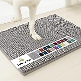 Muddy Mat | Super Absorbent Door Mat Indoor, Microfiber Quick Dry Chenille Entryway Rug, Non-Slip Front Door Mat, Indoor Mats for Entryway, Machine Washable Pet Rug, Grey 30x19