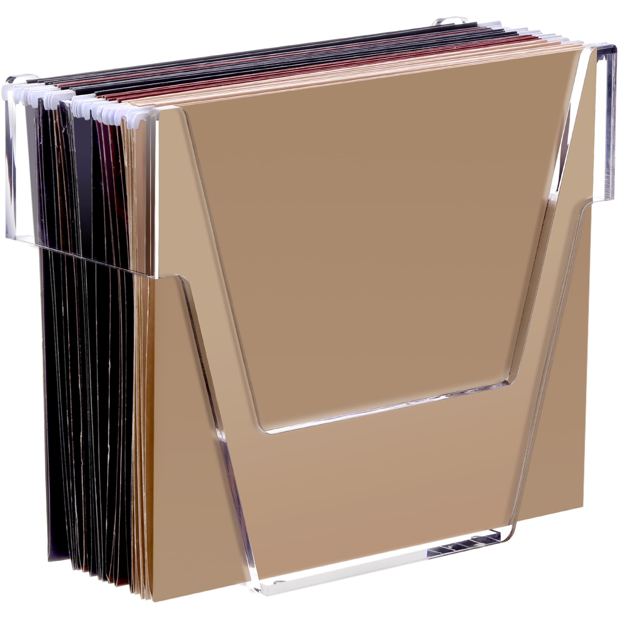 Boîte de classement à suspendre format lettre boîte de rangement portable transparente bureau