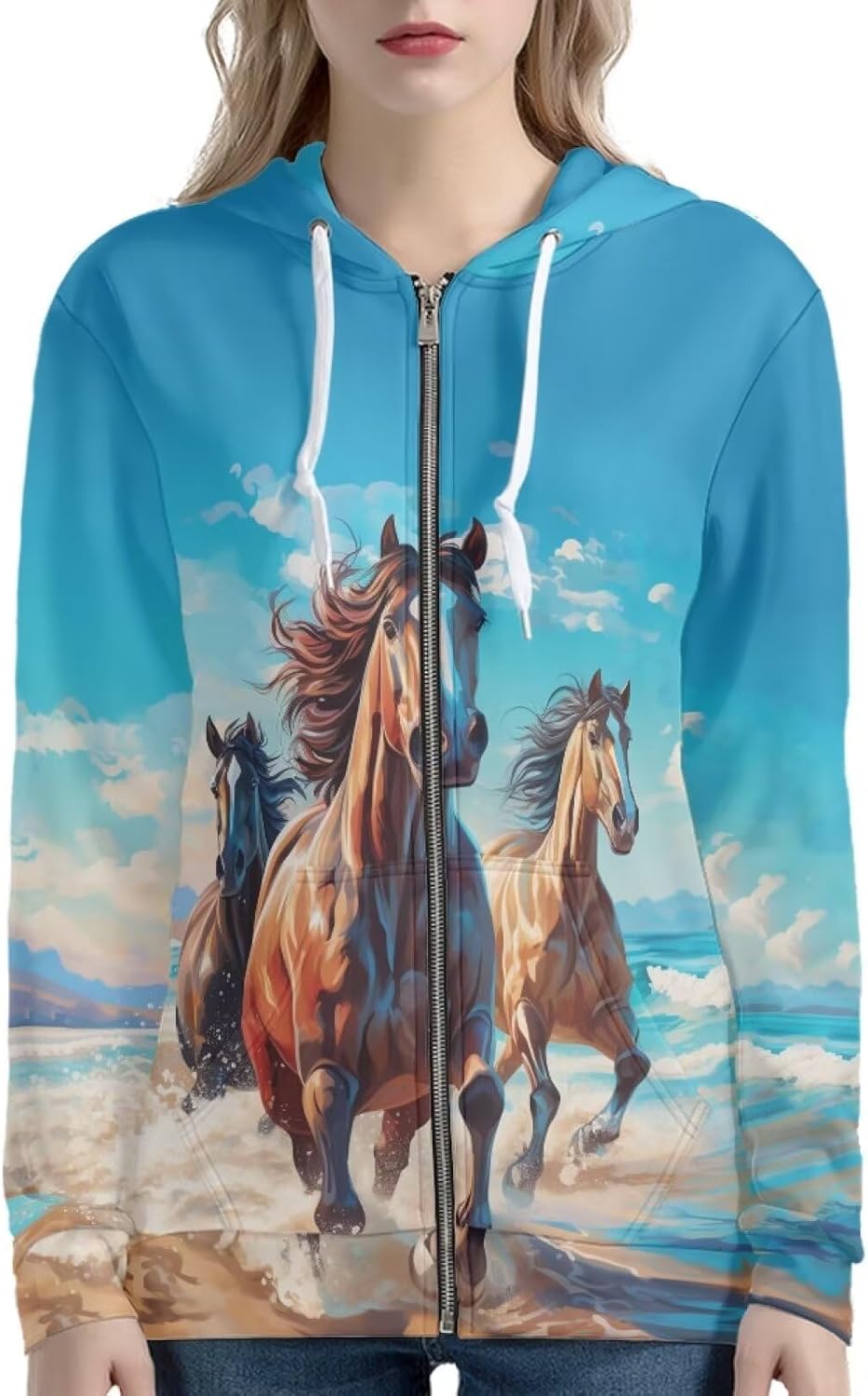 Showudesigns Zip Up Women's Hoodies & Sweatshirts XS-5XL - Image 2