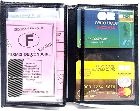 Portadocumenti Auto In Pelle - 4 Scomparti Per Carta Grigia E Patente - Foto 9