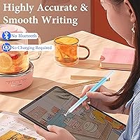 Vista 3 de Lápices ópticos para pantallas táctiles, Lápiz óptico de disco magnético 2 en 1 para iPad con tapa magnética, Lápiz para tableta iPad compatible