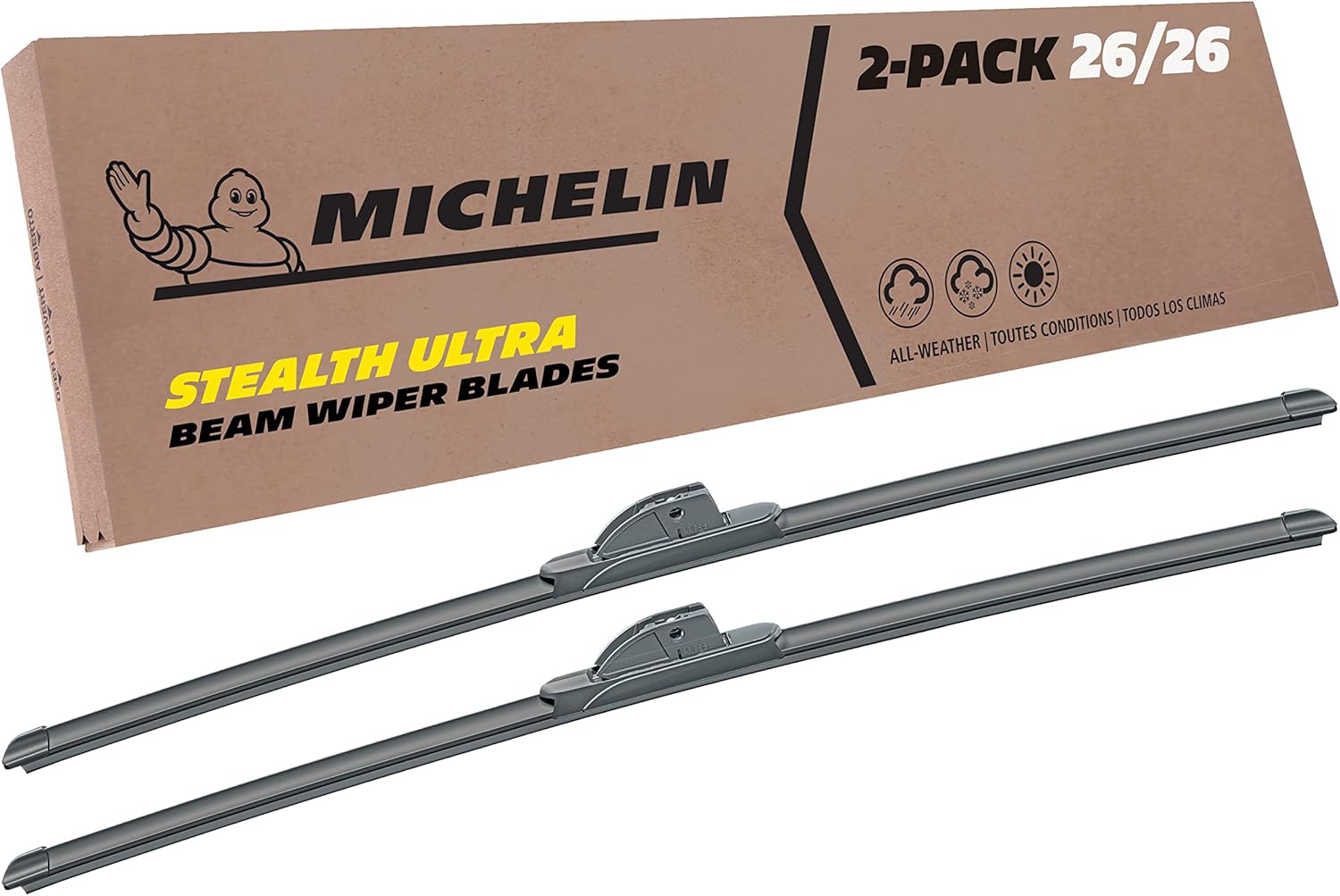 Michelin Stealth Ultra Twin Pack 26 inch Wiper Blade Fits Select Ford, MercedesBenz, Chevrolet