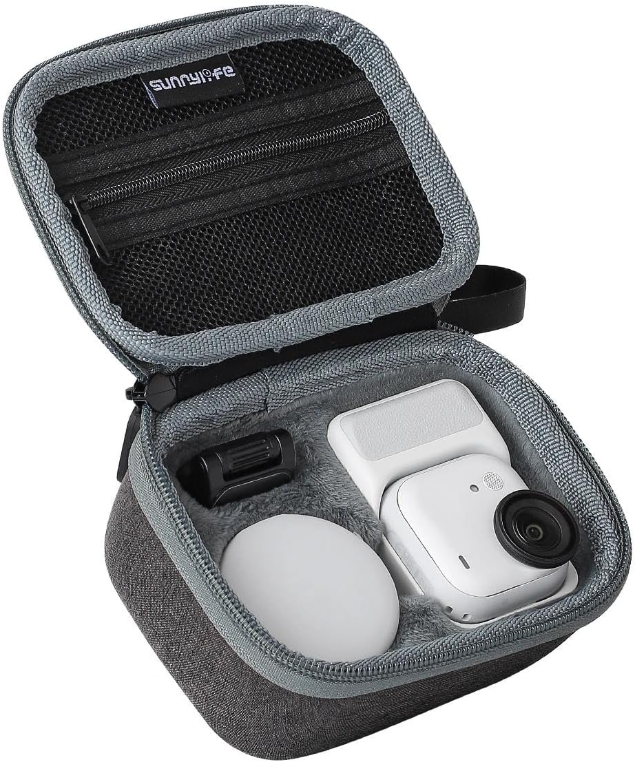 Portable Mini Case for Insta 360 GO Ultra, Carrying Bag Action Camera Travel Case Standard Bundle Protective Box with Wrist Strap Carabiner for Insta360 GO Ultra Accessories