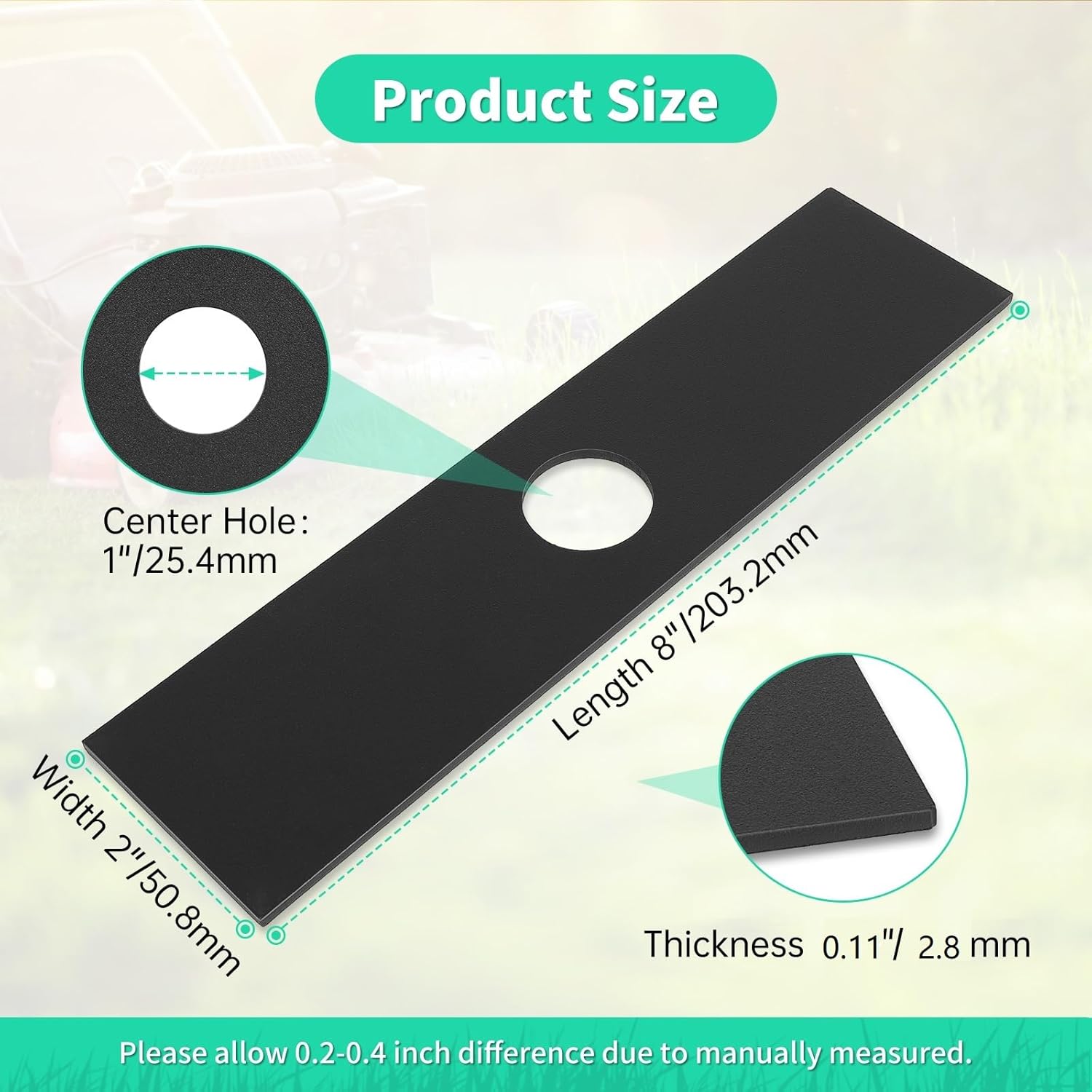 8“ x 2" Universal Edger Blades (1" Center Hole) Compatible with Echo, S tihl, Troy-Bilt, Craftsman, Maruyama Lawn Edger, Replace 613223 237001 720-237-001 4133-713-4101 216062, 100 Pack