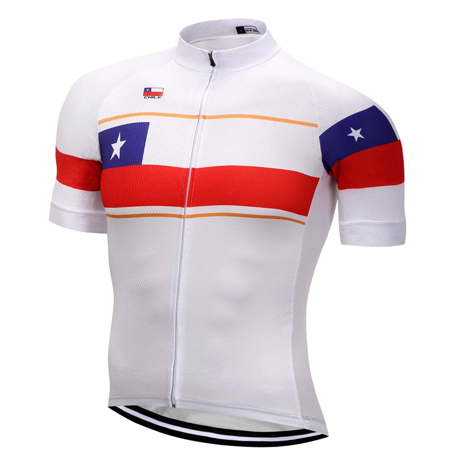 WeimoMonkey Cycling Jersey Mens MTB Bike Jersey Summer Wear Breathable Sportswear Chile Size L