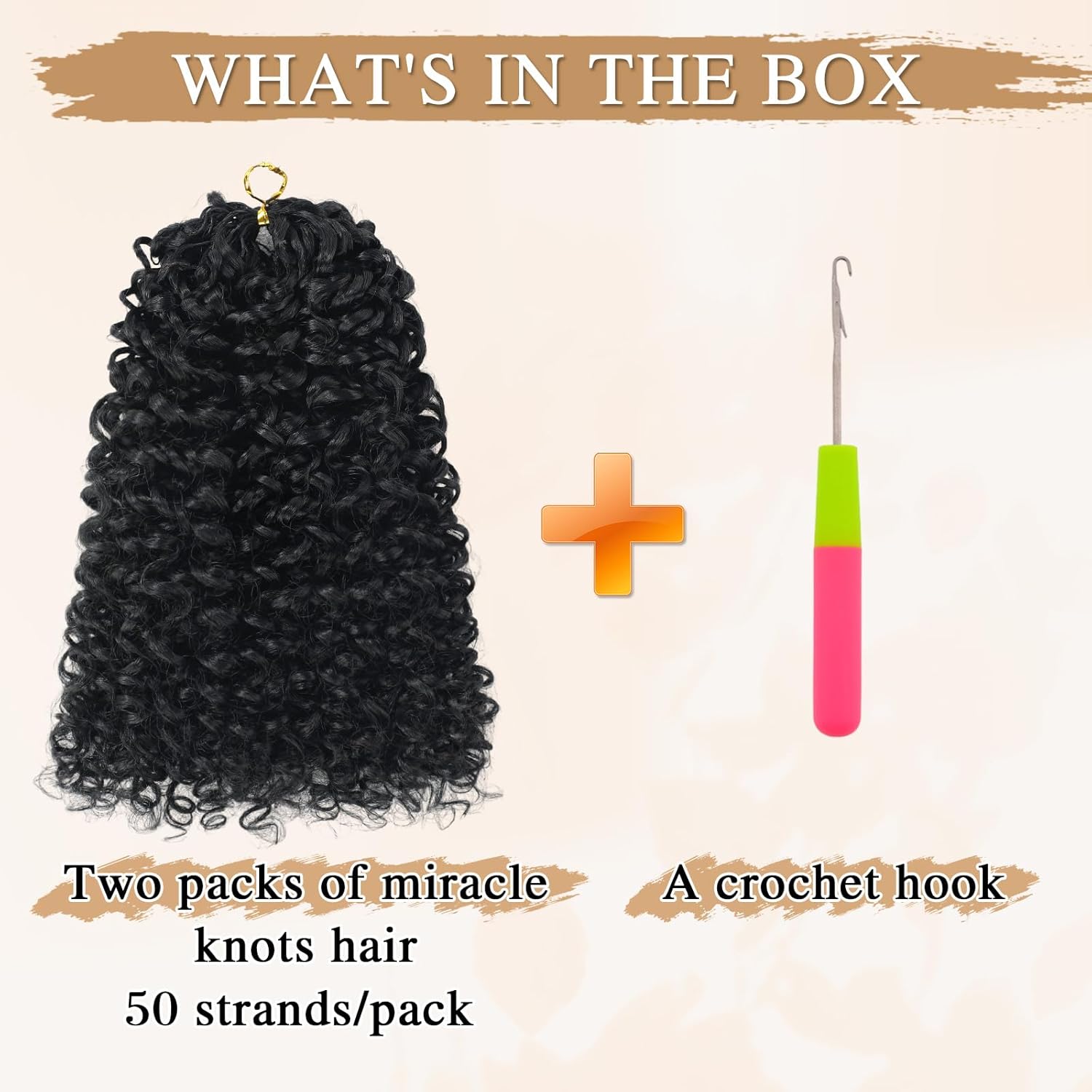 Miracle Knots Hair Feather Crochet Hair for Black Women with Invisible String 14" Synthetic Like Human Hair Texture 100 Strands knotless Pre Separated Curly Crochet Hair Extensions Braids 120G 1B