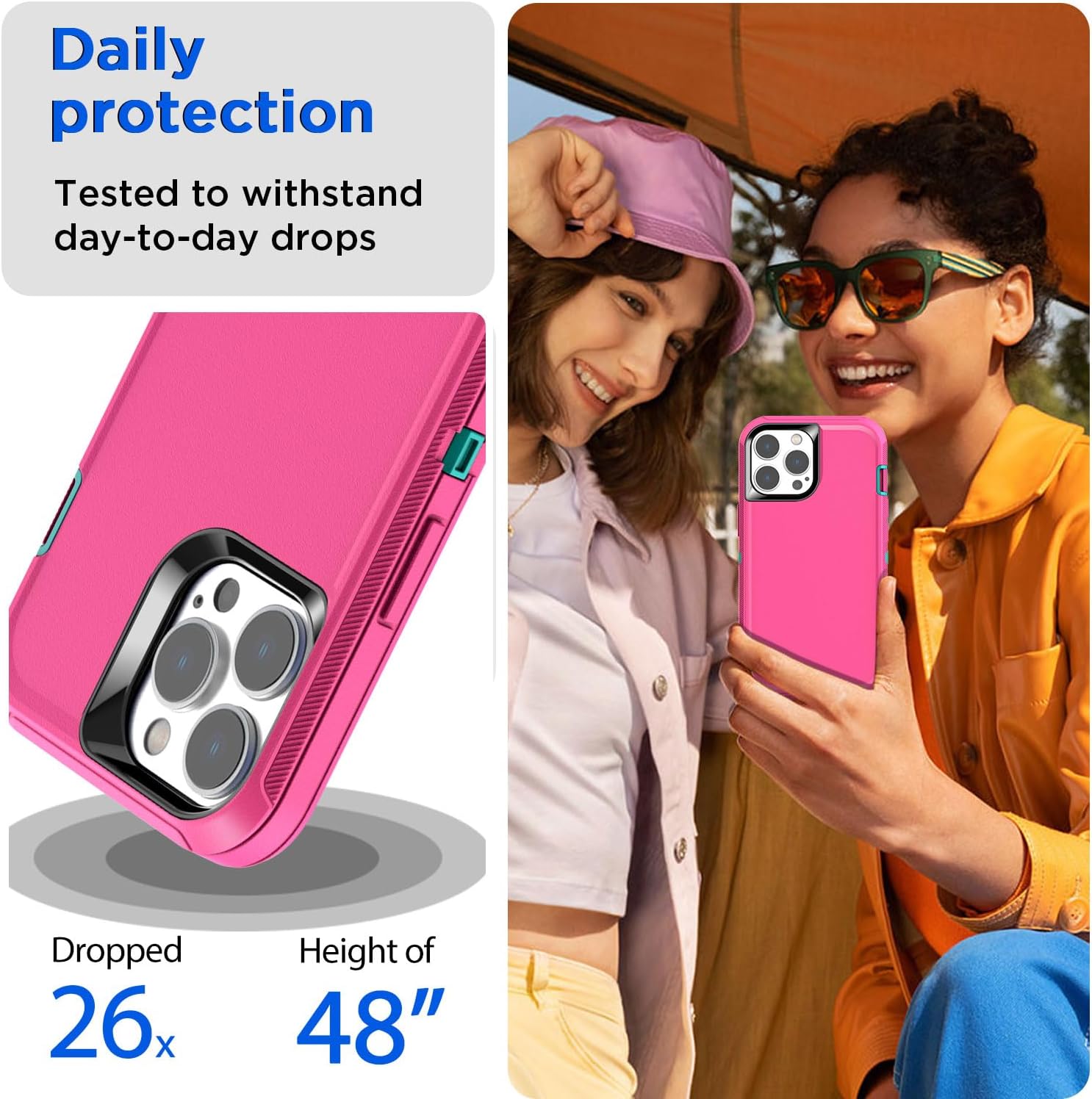 AICase for iPhone 13 Pro Max/12 Pro Max Case with Glass Protector,Heavy Duty Drop Protection Full Body Rugged Shockproof/Dust Proof Military Protective Tough for iPhone 13 Pro Max/12 Pro Max 6.7“_4