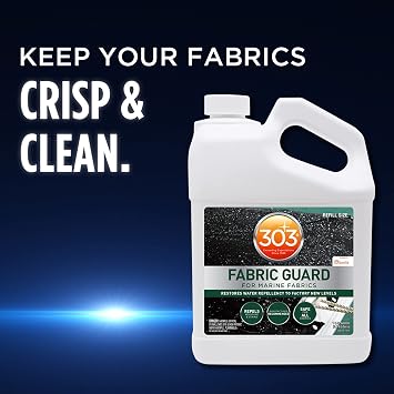 303 Marine Fabric Guard for Boat Covers & Canvas, 1 Gallon | Restores water and stain resistance on boat covers, canvas, and marine fabrics.
