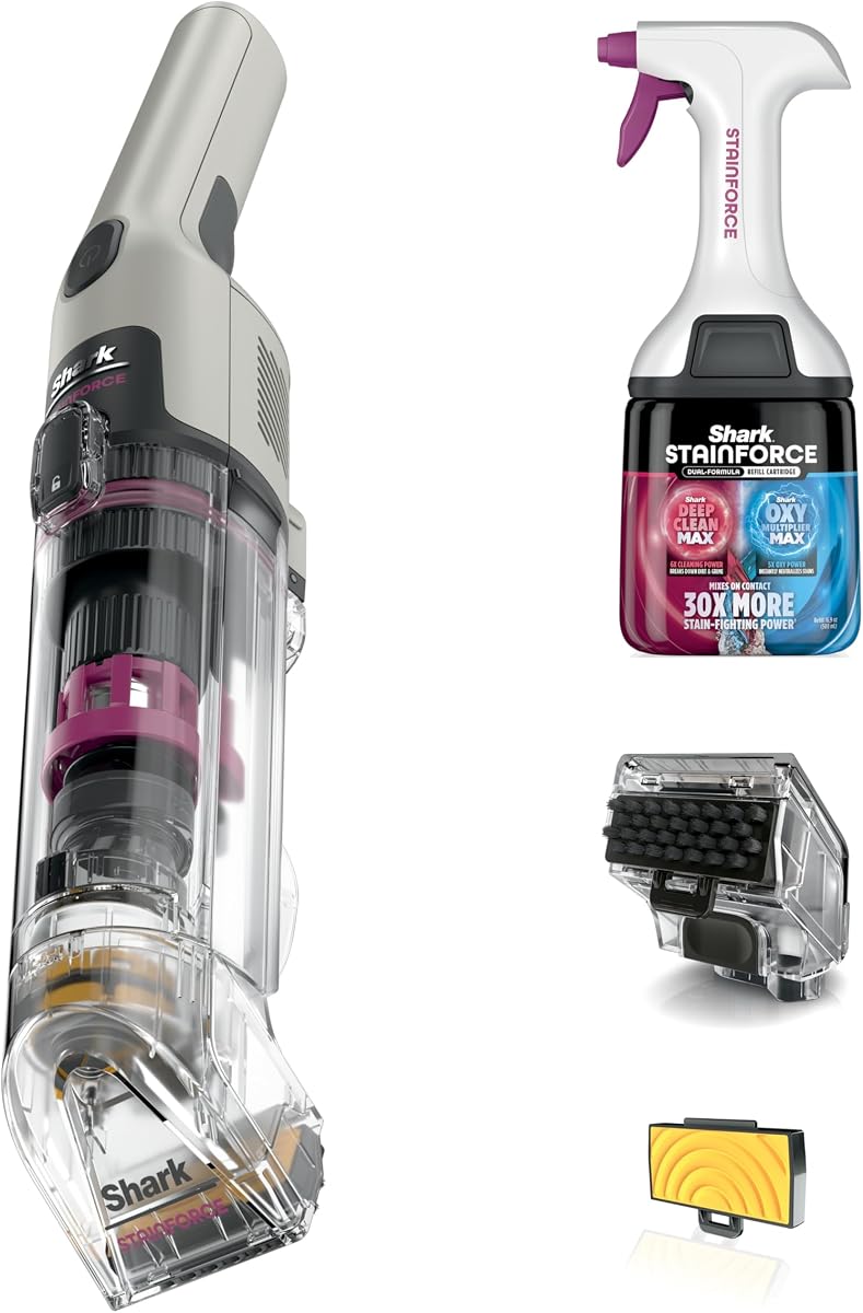 StainForce Cordless Stain, Odor & Urine Remover, 1 Tool, HX095BRN | For Carpets, Area Rugs, Upholstery, Cars & Outdoors, Dual-Activated Formula, Stain Eliminator Tool, Beige