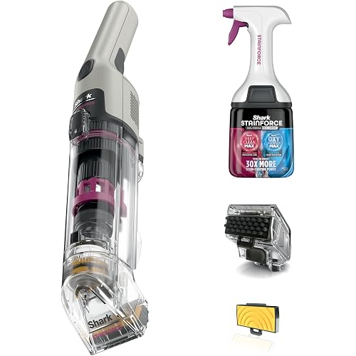 Shark StainForce Cordless Portable Spot, Stain, & Odor Remover System for Carpets, Area Rugs, Upholstery, Stairs, Cars, Accessories, and Full-Size Cleaning Solution, Beige, HX095BRN