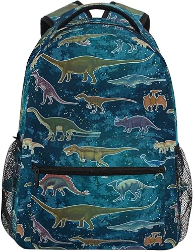 ALAZA Mochila escolar para niños y adolescentes, bolsa de viaje de 16 pulgadas, Verde (Dinosaur Green), Mochilas de mochila
