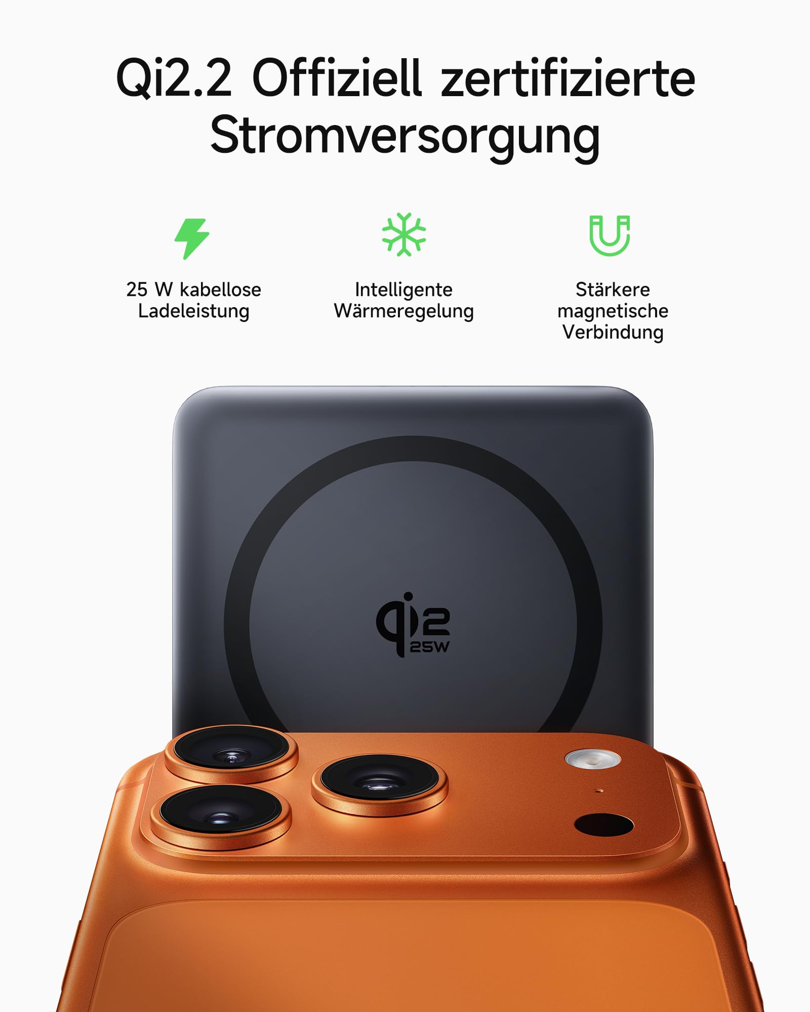 Baseus Picogo AM52 Power Bank, Qi2.2 Magsafe Powerbank 10000mAh, 25W Wireless, PD 45W Schnellladung, Integriertes USB C Kabel, Magnetische Externe Batterie Slim für iPhone 17/16/15/14/13/12, Schwarz