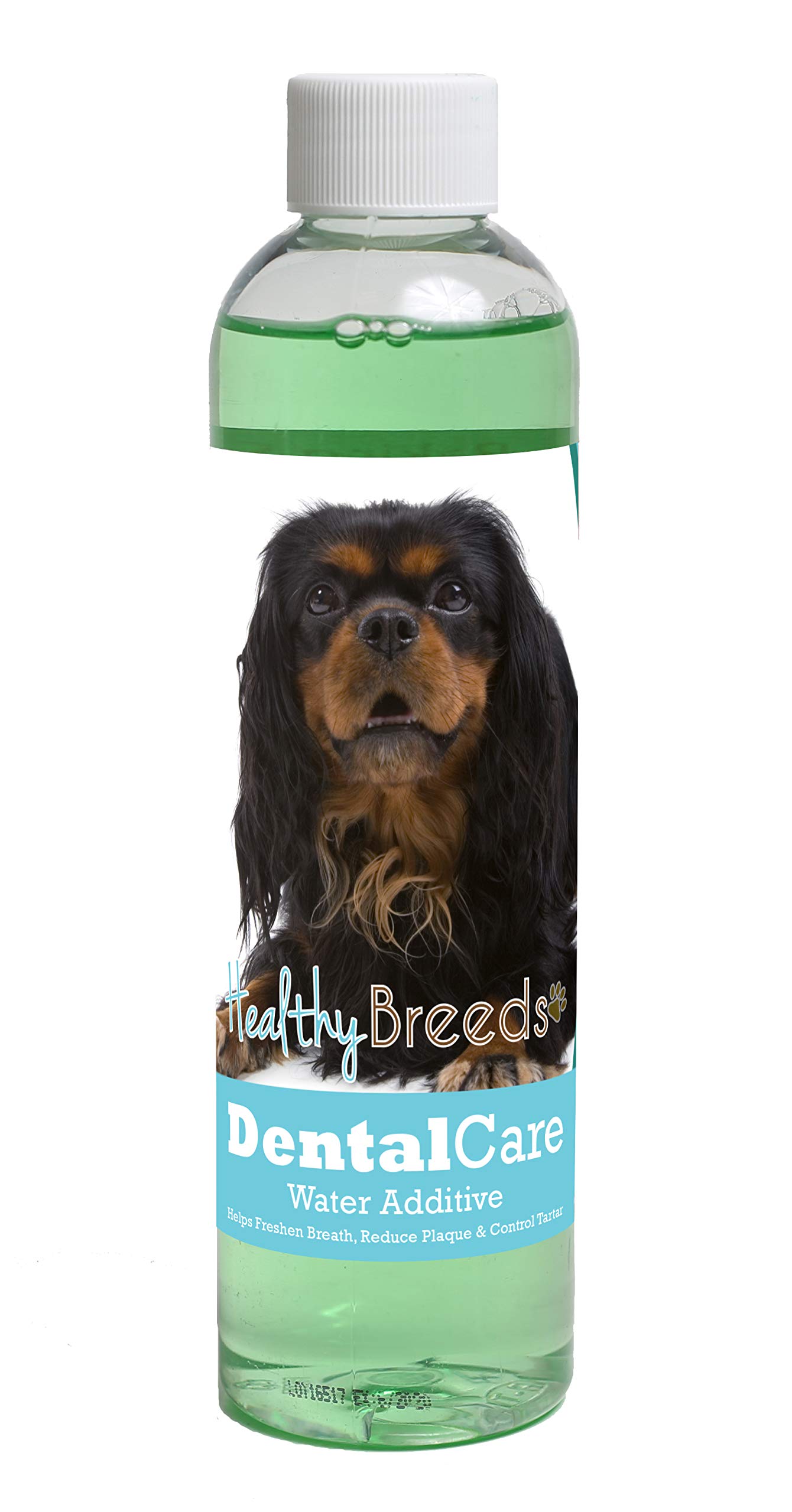 Healthy Breeds Dog Dental Care Water Additive for English Toy Spaniel - Helps Freshen Breath, Reduce Plaque &amp; Control Tartar - Mint Flavor - 8 oz