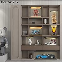 Vista 4 de Vitrina de acrílico para coleccionables, cajas de acrílico transparente para figuras de exhibición, memoribilia, casco de construcción iluminado