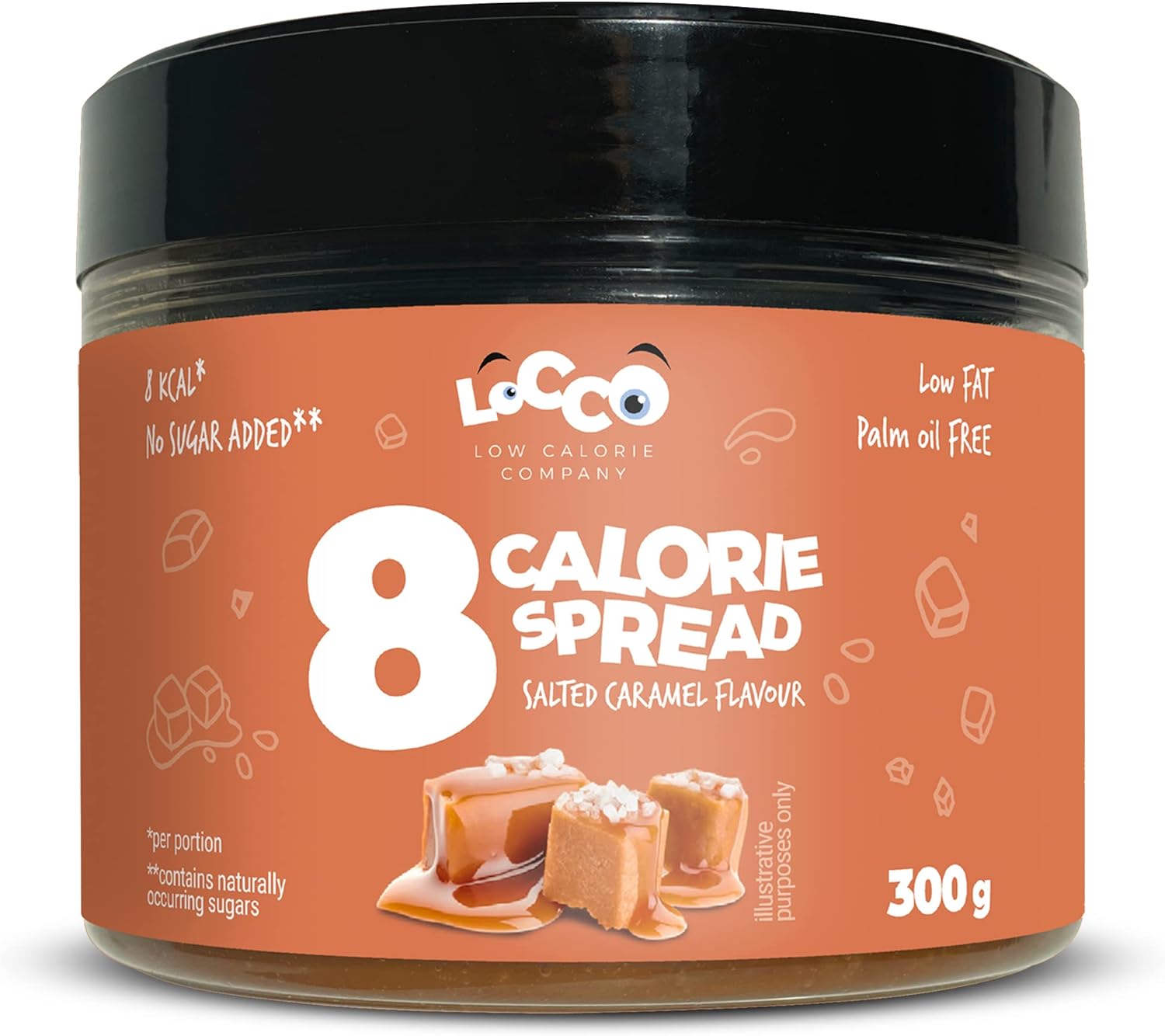 LOCCO 8 Calorie Diffusione Sapore Caramello Salato Solo 8 calorie per