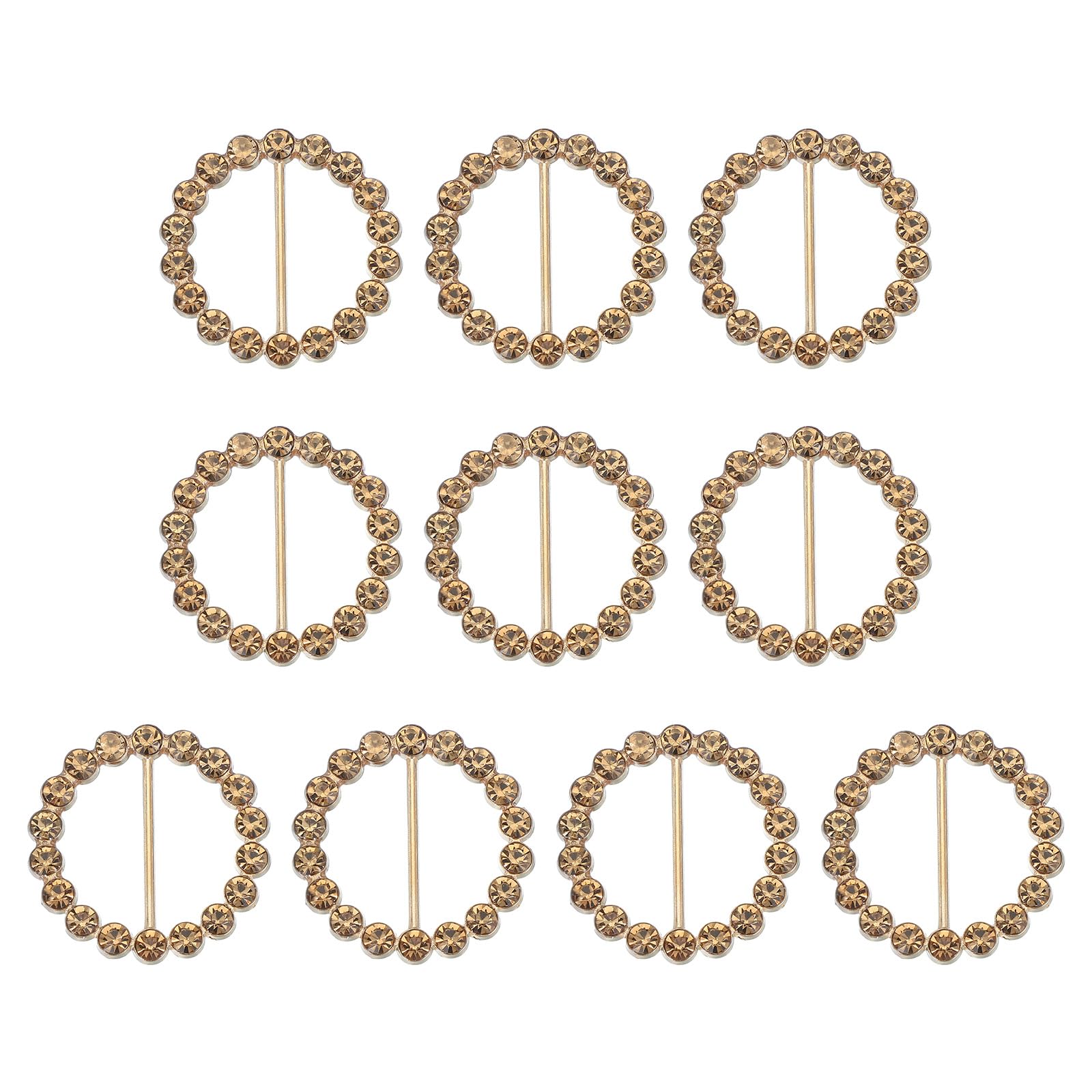 PATIKIL 10 Pcs Silk Scarf Ring Clip Bling Rhinestone T-Shirt Clips Tie Waist Knotted Buckle Rings Metal Circle Buckles for Women Fashion Scarves Hat Decor Wrap Holders