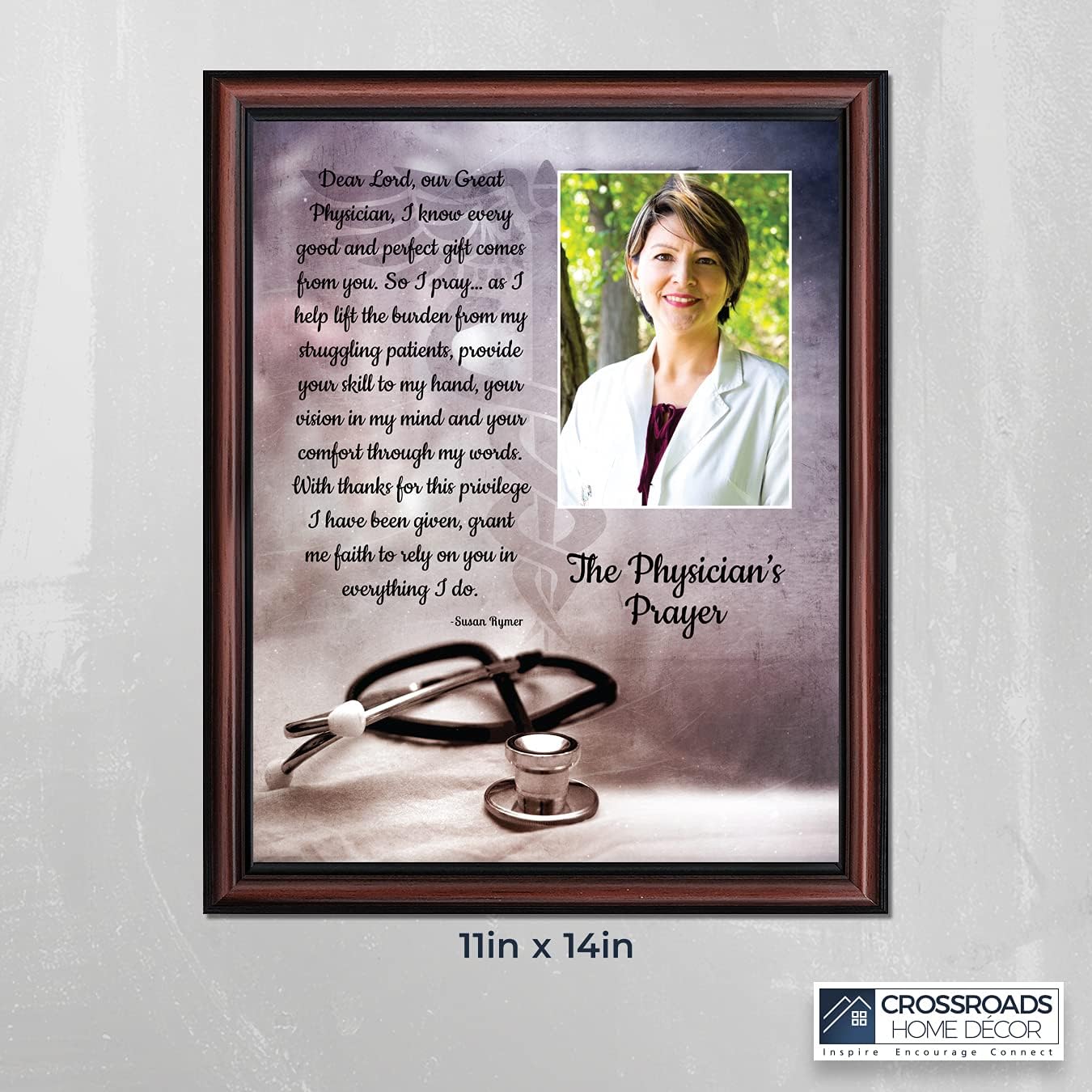 Crossroads Home Décor Prayer for Doctor Picture Frame, Doctor Presents, Medical Students Graduation, 5035W
