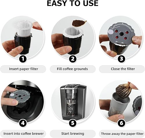 Miniatura 5 de Filtros de café desechables para filtros reutilizables K-Carafe (blanco, 100 unidades)