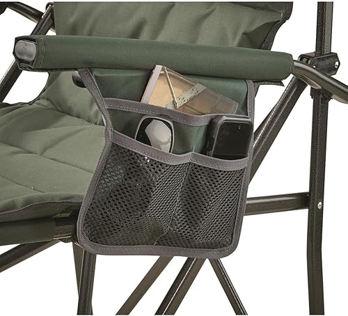 Miniatura 6 de Guide Gear Silla de campamento acolchada extragrande XL Comfort Mammoth incluye bolsa de transporte, portátil, plegable, sillas de campamento