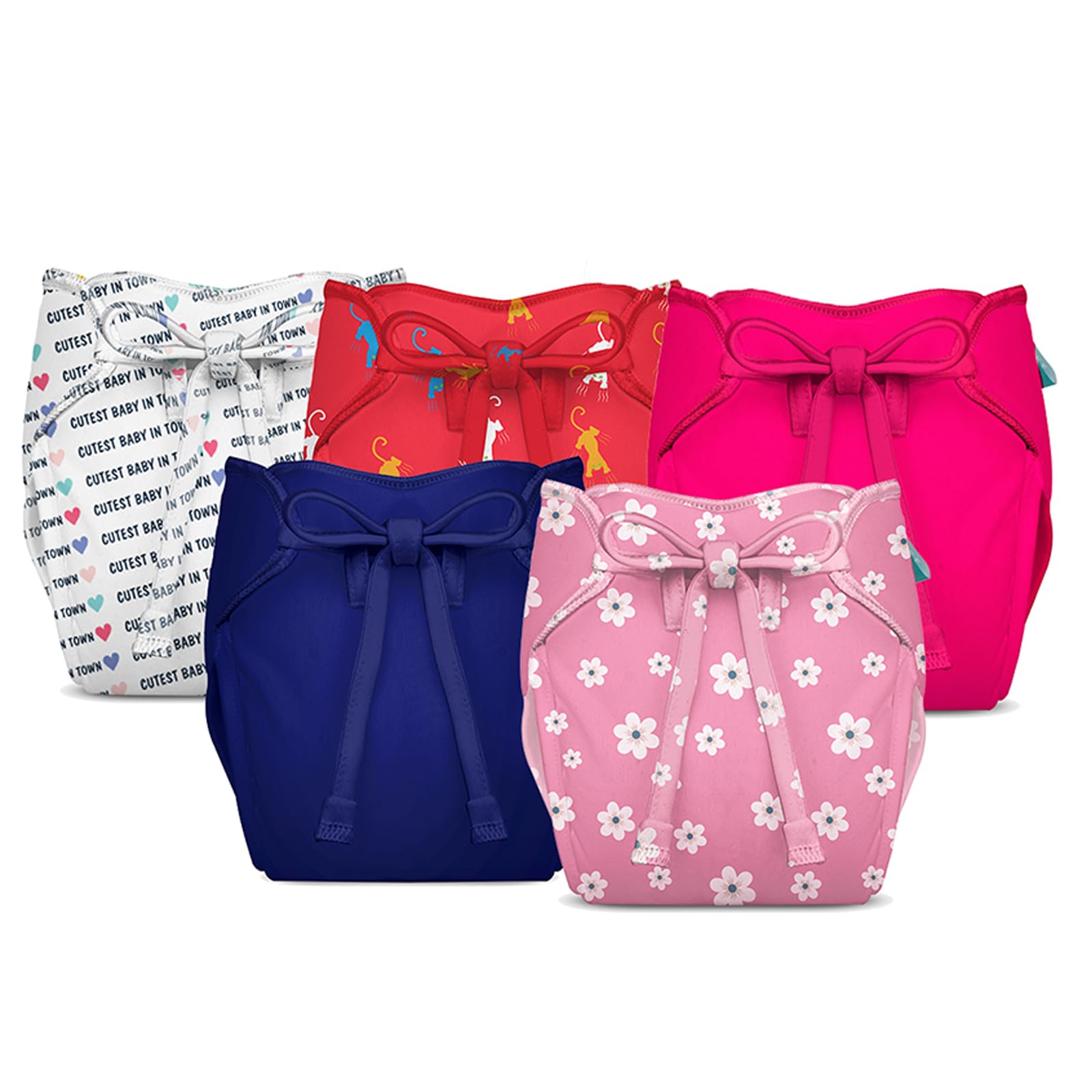 Bumberry New & Improved Smart Nappy For New Born Baby (XS |0-3 months) | Holds Upto 3 Pees With Extra Absorbtion & 100% Leak Protection All in One Cloth Diaper For Just Borns - 5 Pcs - Kit 4-image-33
