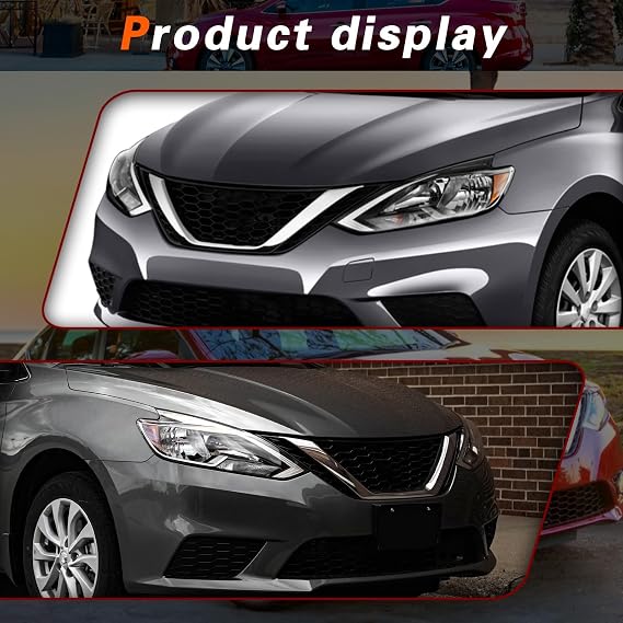 TODO Headlights Assembly Compatible with 2016 2017 2018 2019 Nissan Sentra Driver Passenger Side Replacement 26060-3YU0A NI2502244 26010-3YU0A NI2503244
