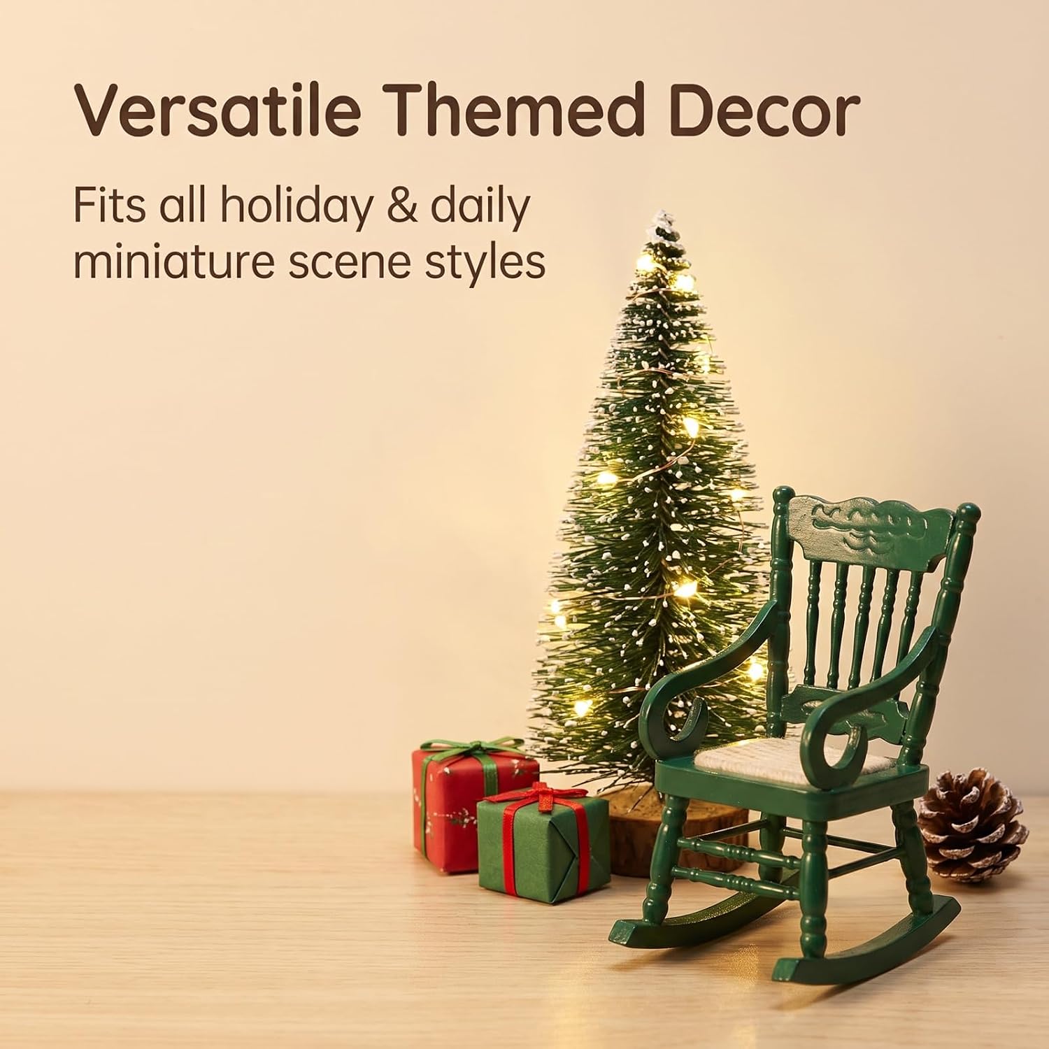 Dollhouse Furniture 1 12 Scale Rocking Chair Miniature Wooden Accessories image 5