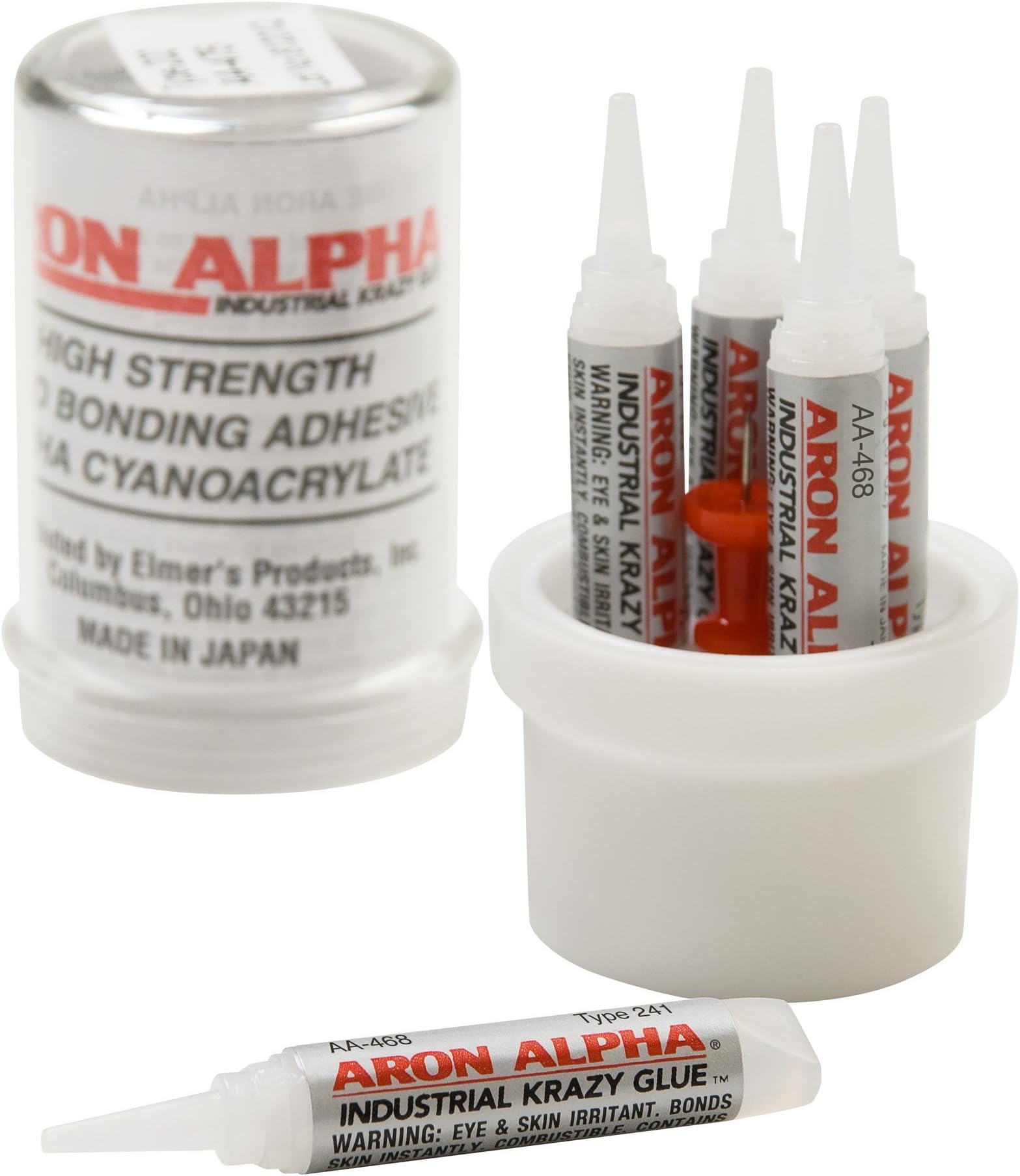 Aron Alpha Type 241 (40 cps viscosity) Regular Set Instant Adhesive, 10 g Capsule, 5 Tubes x 2 g (0.07 oz)