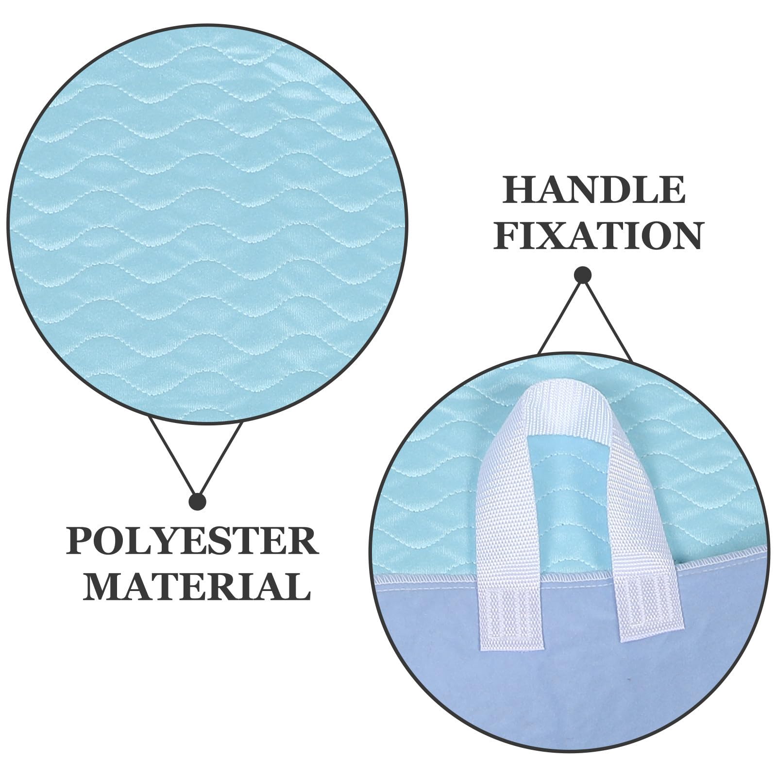 Empapadores Lavables para Incontinencia con Asas, Absorbentes Poliéster, Impermeables para Cuidado Hogar Adultos Mayores
