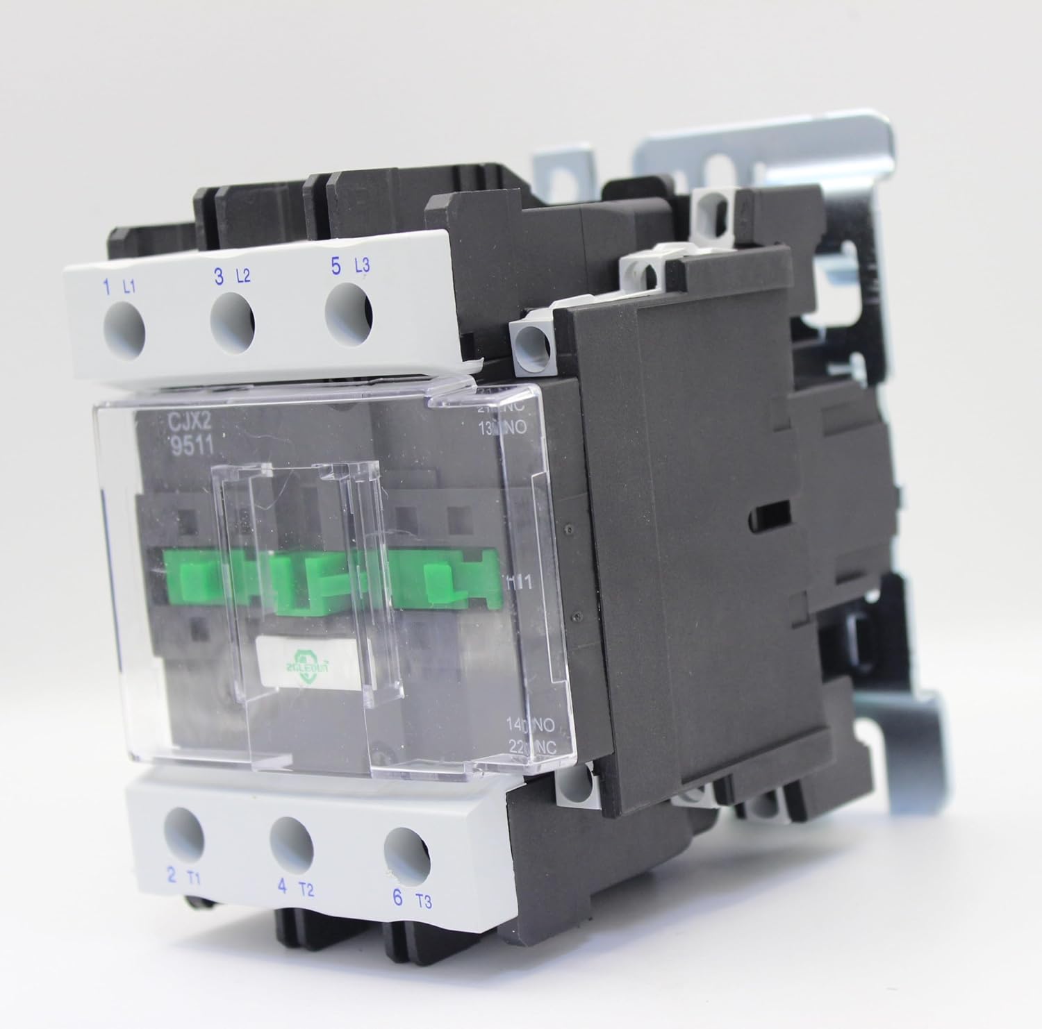 AC Contactor, CJX2-95A*110~127V AC, Screw Clamp Terminals, DIN Rail Installation, 3 Pole+Auxiliary 1NO+1NC, Motor Control