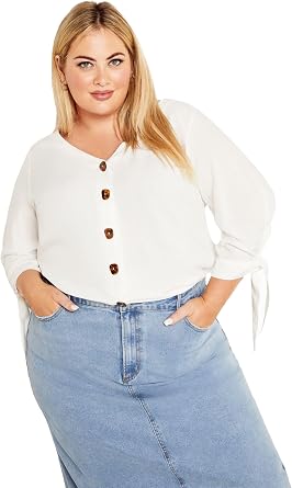 Avenue Womens Plus Size Eliza Shirt